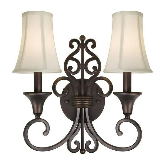 Forte Lighting 2327-02 2 Light 16" Tall Wall Sconce - Bronze