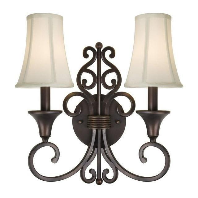 Forte Lighting 2327-02 2 Light 16" Tall Wall Sconce - Bronze