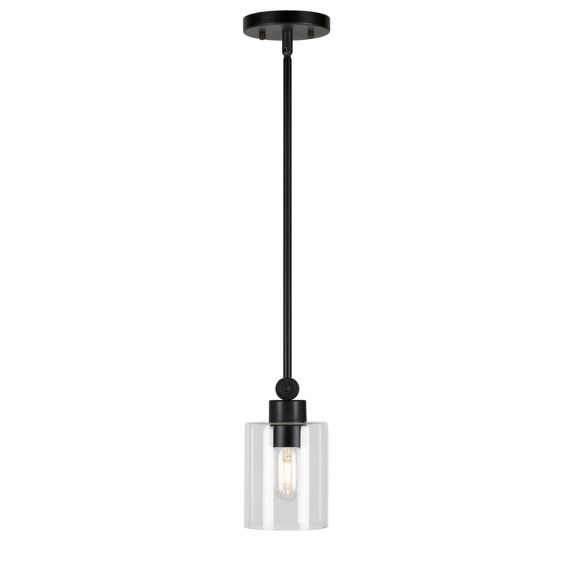 Forte Lighting 2614-01 Jayden 5" Wide Mini Pendant - Black