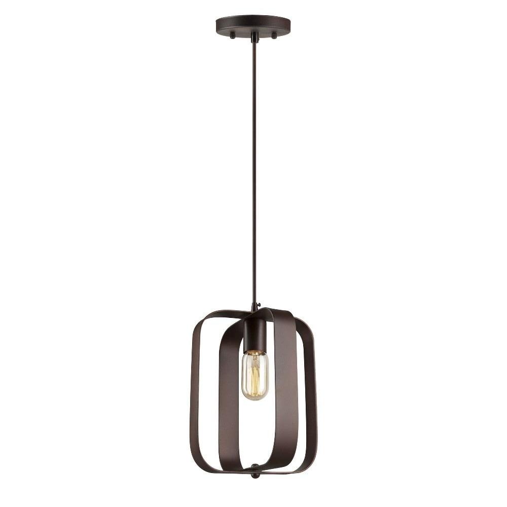 Forte Lighting 2640-01 1 Light 8" Wide Mini Pendant - Bronze