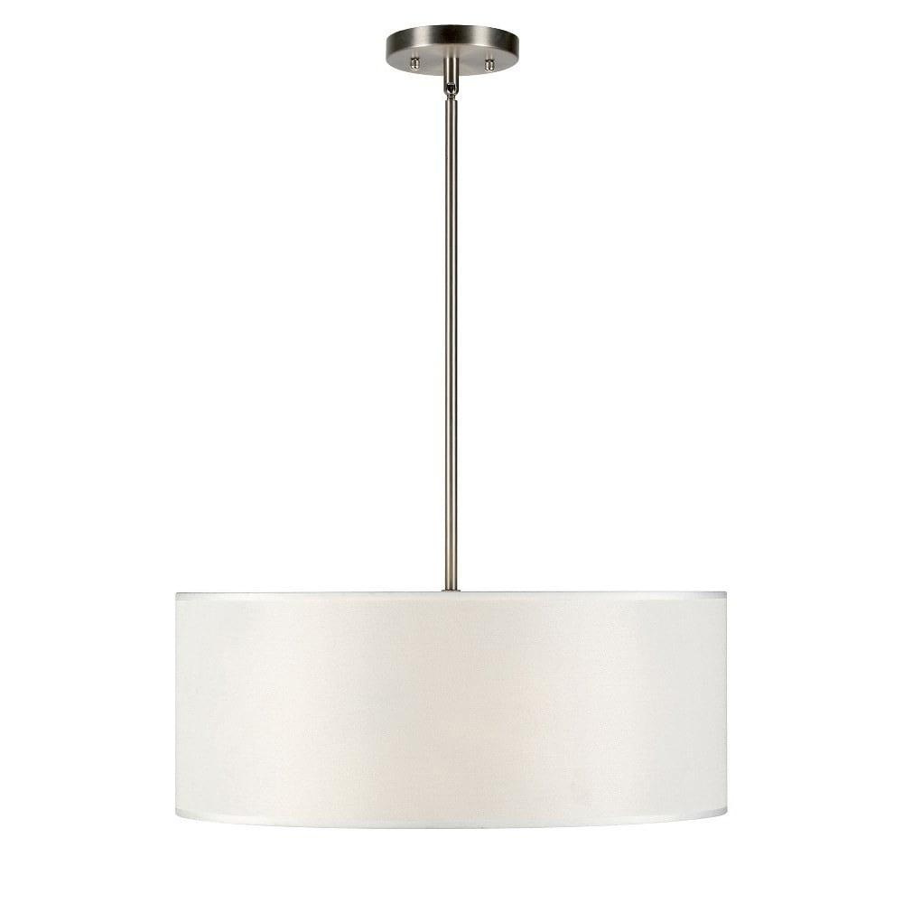 Betty Brushed Nickel Transitional 3-Light Drum Pendant