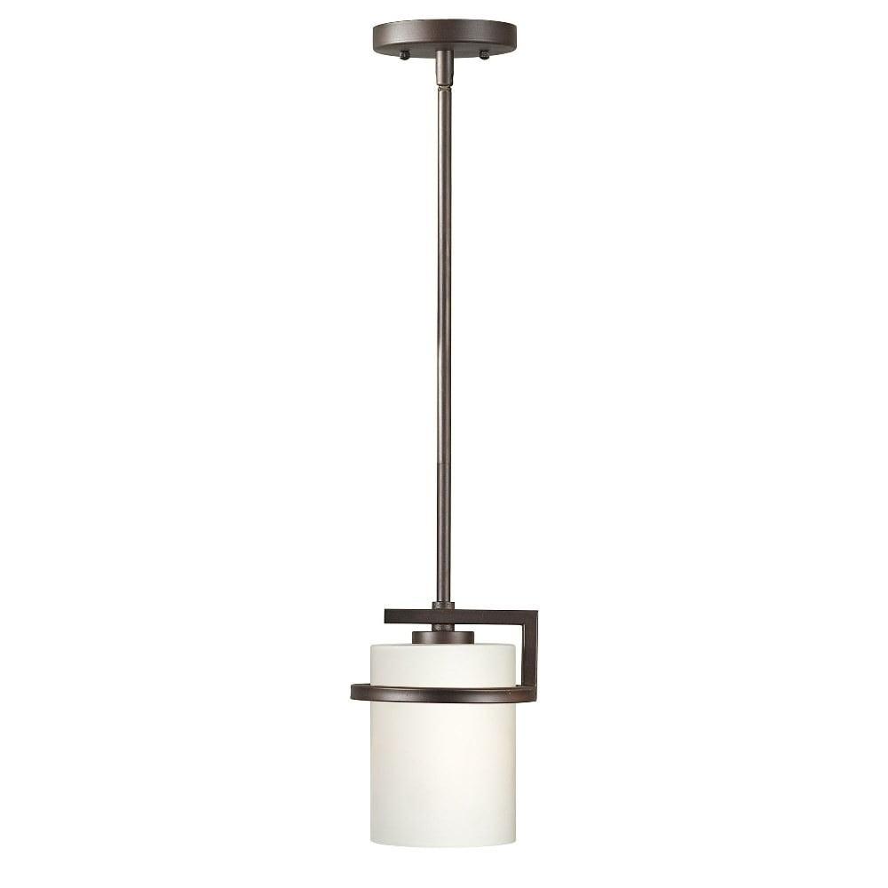 Forte Lighting 2767-01 Halo 7" Wide Mini Pendant - Bronze