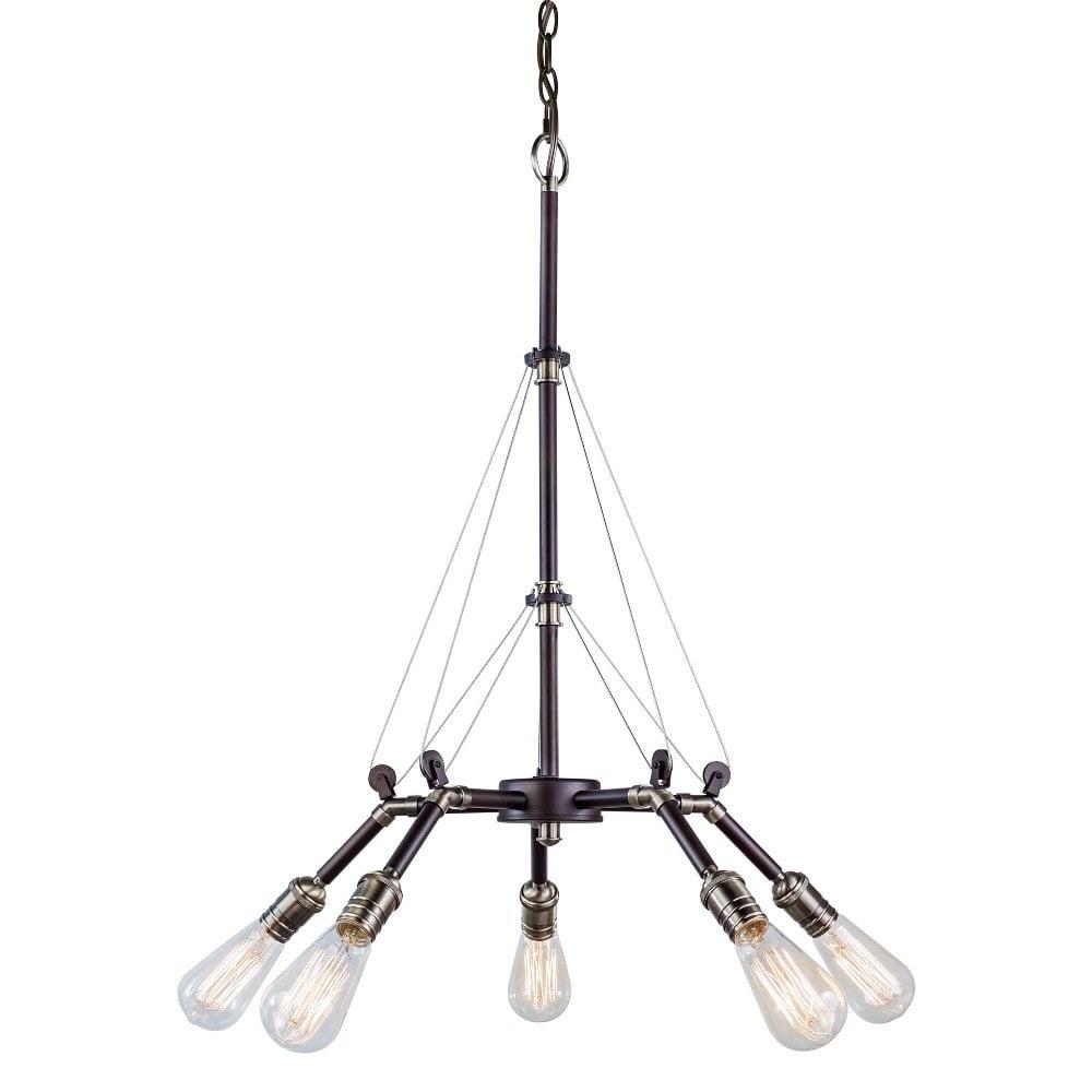 Forte Lighting 7063-05 5 Light 27" Wide Chandelier - Bronze