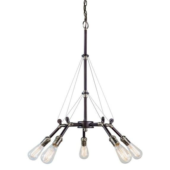 7063-05-32-Forte Lighting-Essy - 5 Light Chandelier-28 Inches Tall and 26 Inches Wide     -Traditional Installation