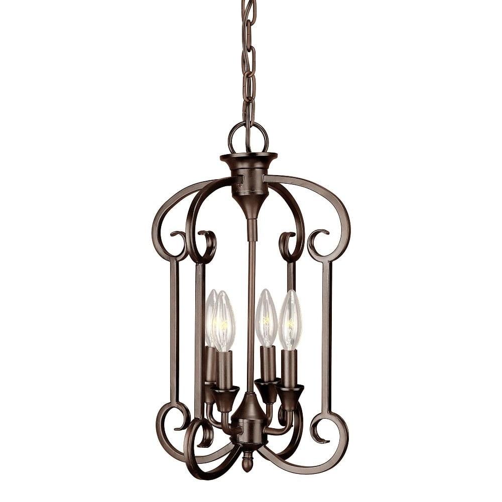 Forte Lighting - Ione - 4 Light Foyer Pendant-19 Inches Tall and 11.75 Inches