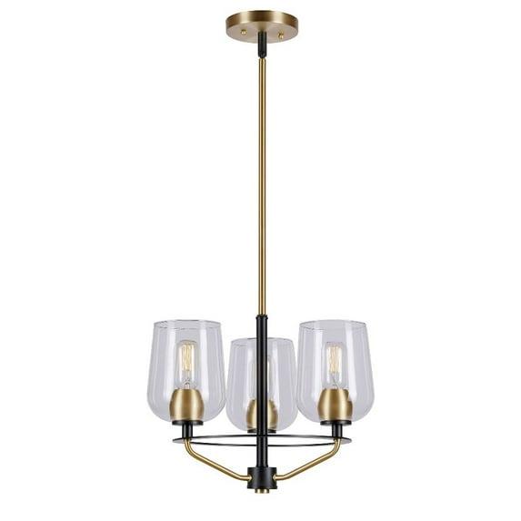 Forte Lighting - Palmer - 3 Light Chandelier In Transitional Style-11.75 Inches