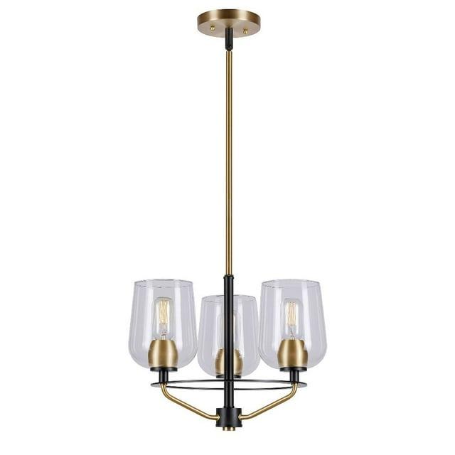Forte Lighting - Palmer - 3 Light Chandelier In Transitional Style-11.75 Inches