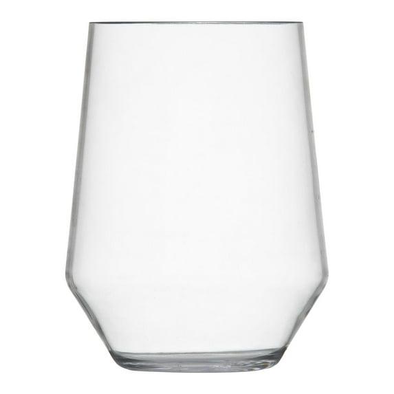 Fortessa Sole Outdoor Shatter Resistant BPA Free Premium Copolyester Plastic Drinkware 6 Pack, Terra Cotta Orange, Stemless Wine Glass (Set of 6)