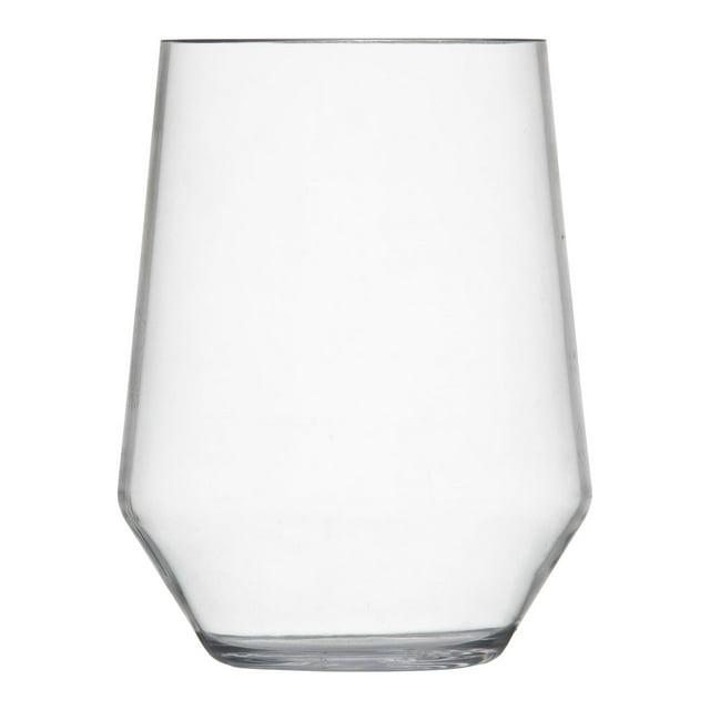 Fortessa Sole Outdoor Shatter Resistant BPA Free Premium Copolyester Plastic Drinkware 6 Pack, Terra Cotta Orange, Stemless Wine Glass (Set of 6)