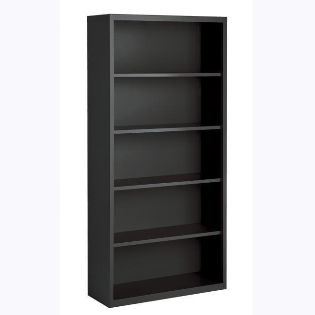 Lorell  Fortress Series Wood Veneer 5 Shelves Bookcase, Charcoal