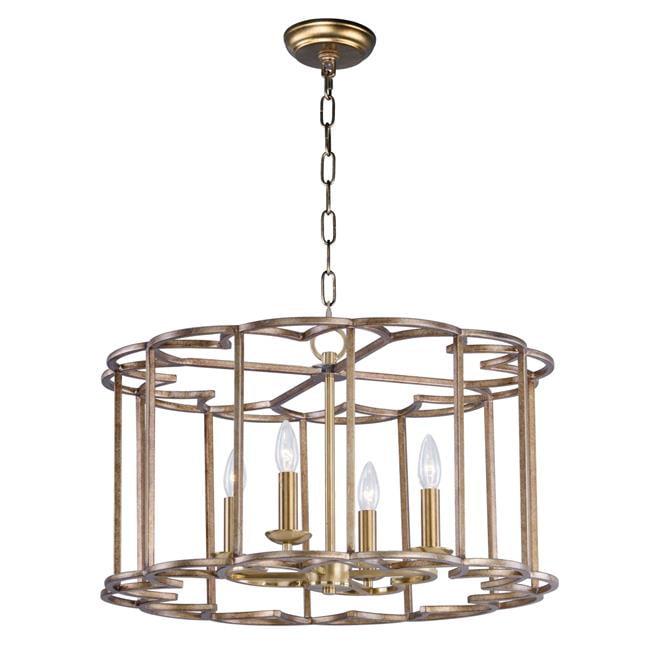 Bronze Fusion Mini Cage 4-Light Chandelier