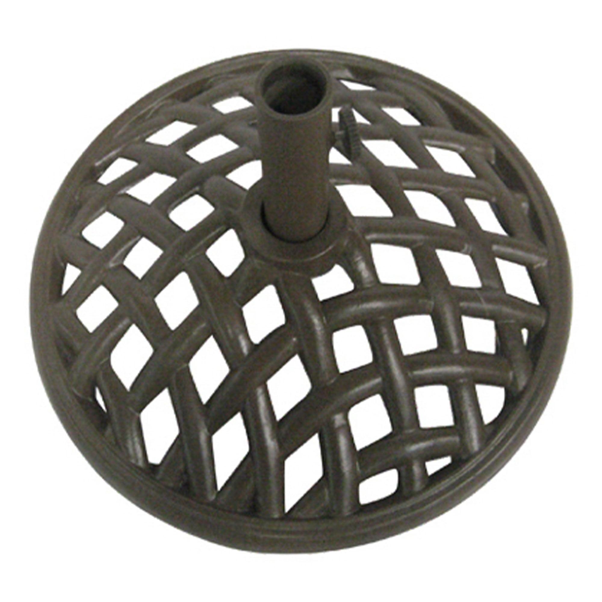 Four Seasons Courtyard Brookfield 19 Inch Round Base for 2 Inch Umbrella Poles to Shade Outdoor Backyard Gardens, Patios, and Porches, Espresso