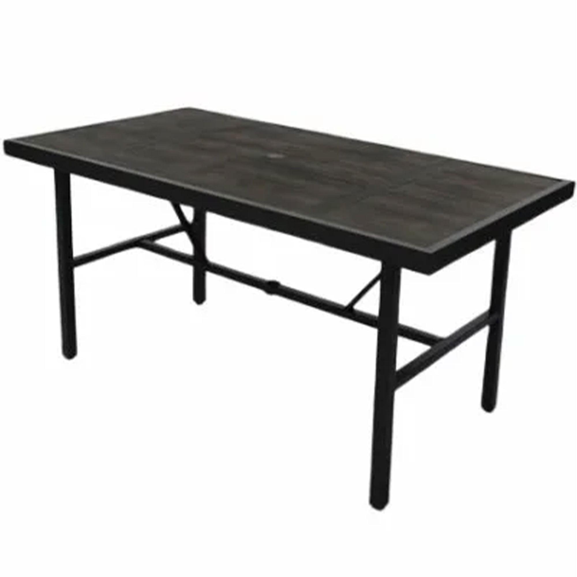 Nantucket 72-Inch Brown Steel All-Weather Patio Dining Table