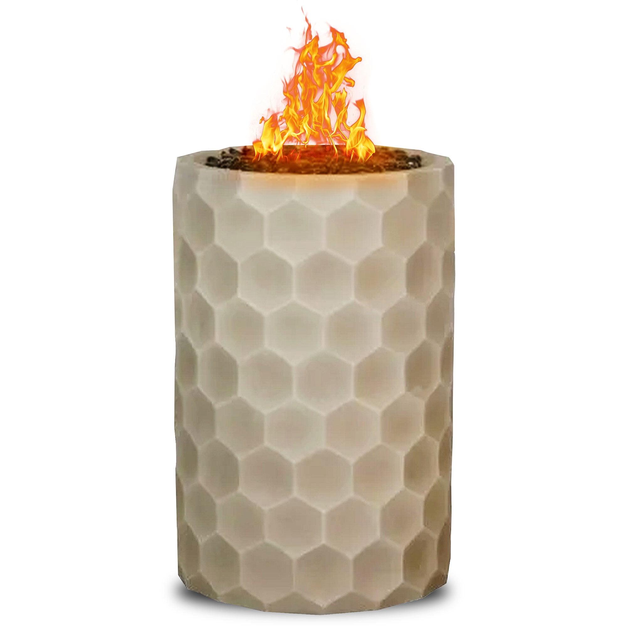 11.8'' Honeycomb Stone Propane Gas Fire Pit