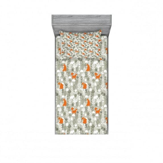 Ambesonne Microfiber Floral Sheet Set (Set of 2)