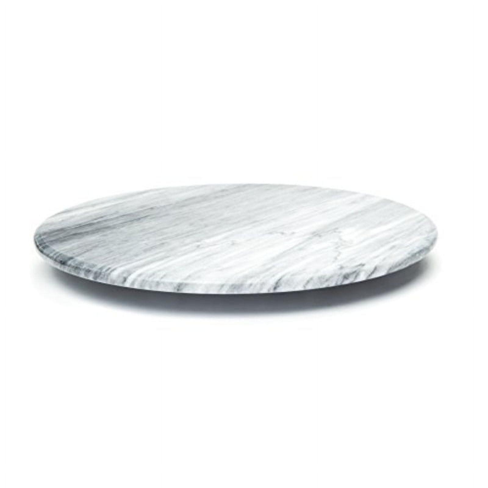 Fox Run 12" Marble Lazy Susan White : Round Marble Turntable, Serving Tray, Hand Wash