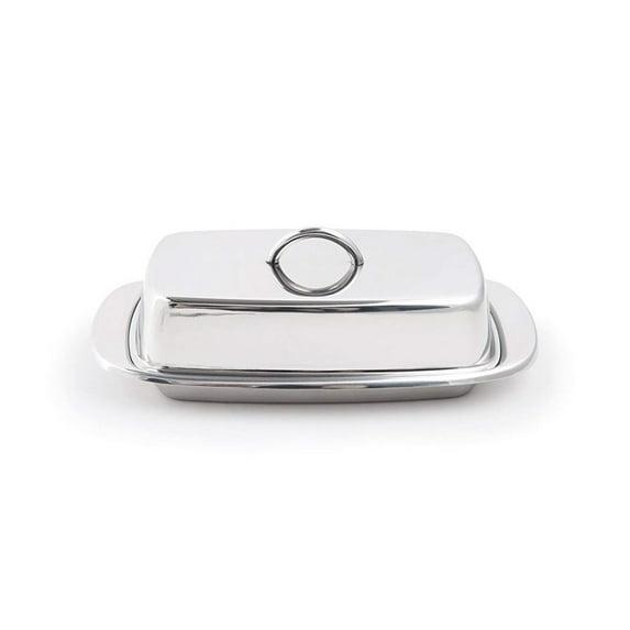 Fox Run 6510 Classic Stainless Steel Butter Dish, Kitchen Dining, 2.75"x7.5"x4"