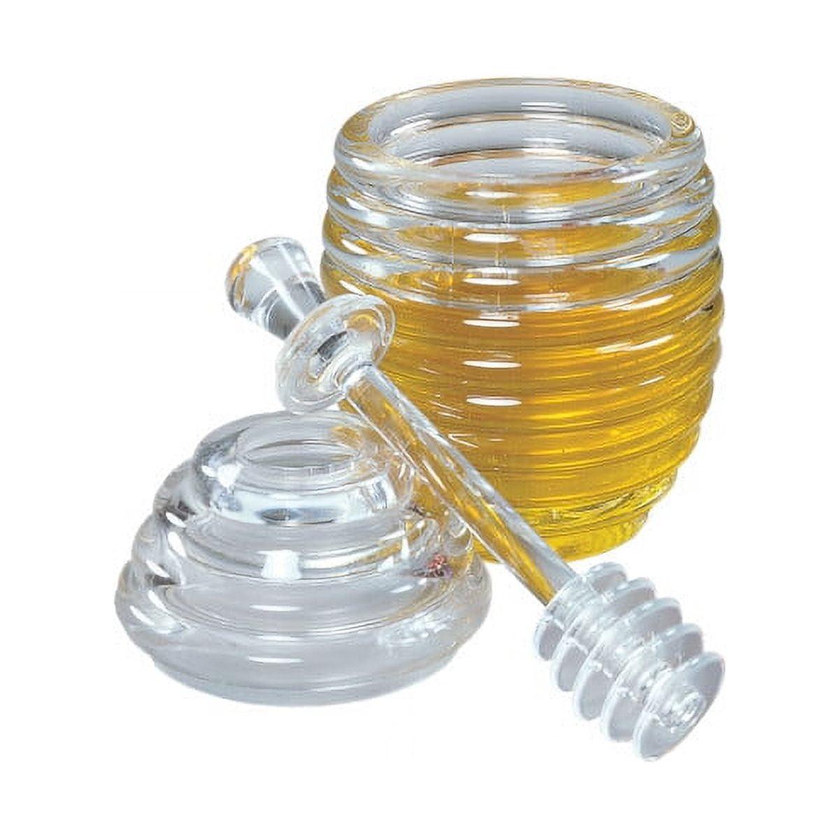 Clear Acrylic Honey Jar and Dipper Set