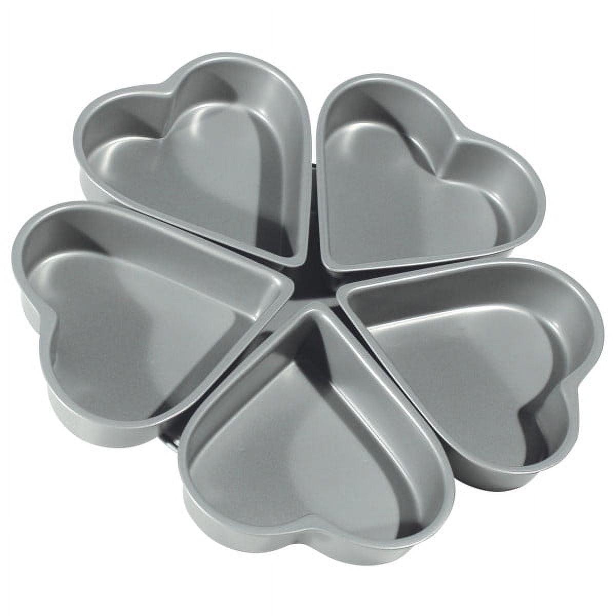 Fox Run Linked Heart Cake Pan, 4-Inch, Preferred Non-Stick