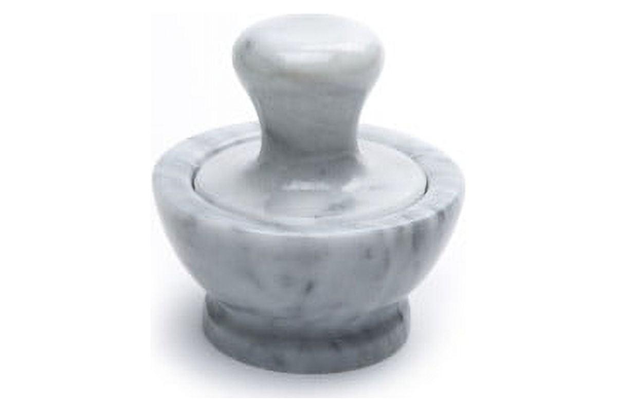 2pc Marble Mortar and Pestle White - Fox Run: 4" Pinch Bowl Set, Hand Wash, 4.25" Height, 2-Piece Marble Kitchen Tool