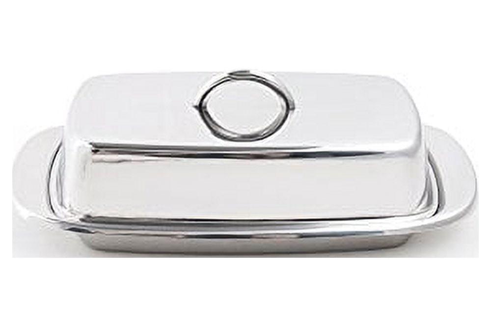 Fox Run 6510 Classic Stainless Steel Butter Dish, Kitchen Dining, 2.75"x7.5"x4"