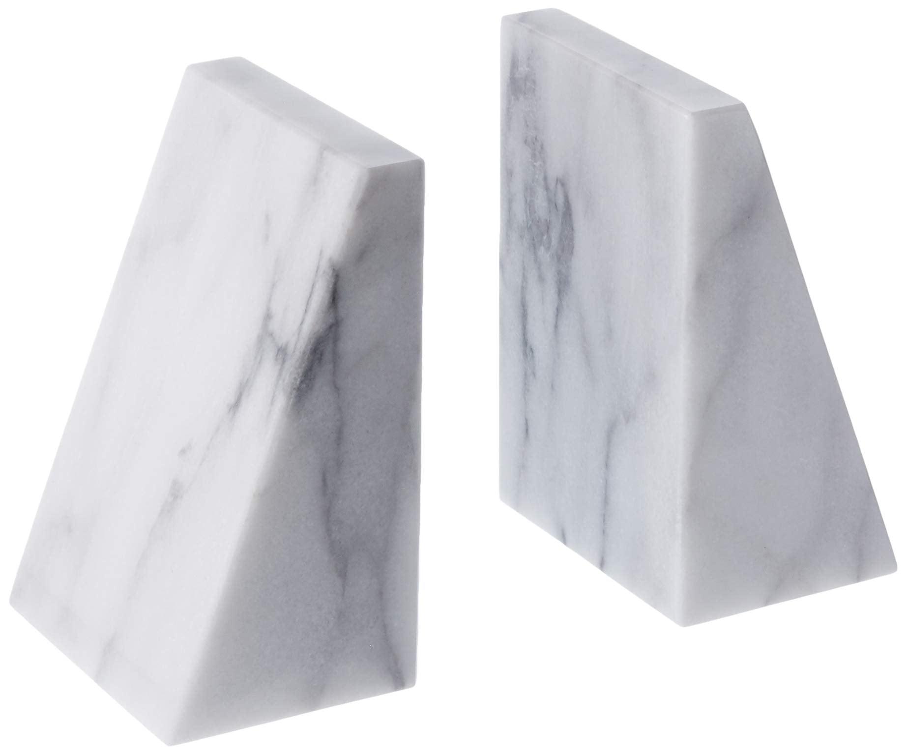 Triangular 100% Natural Polished Marble Bookends