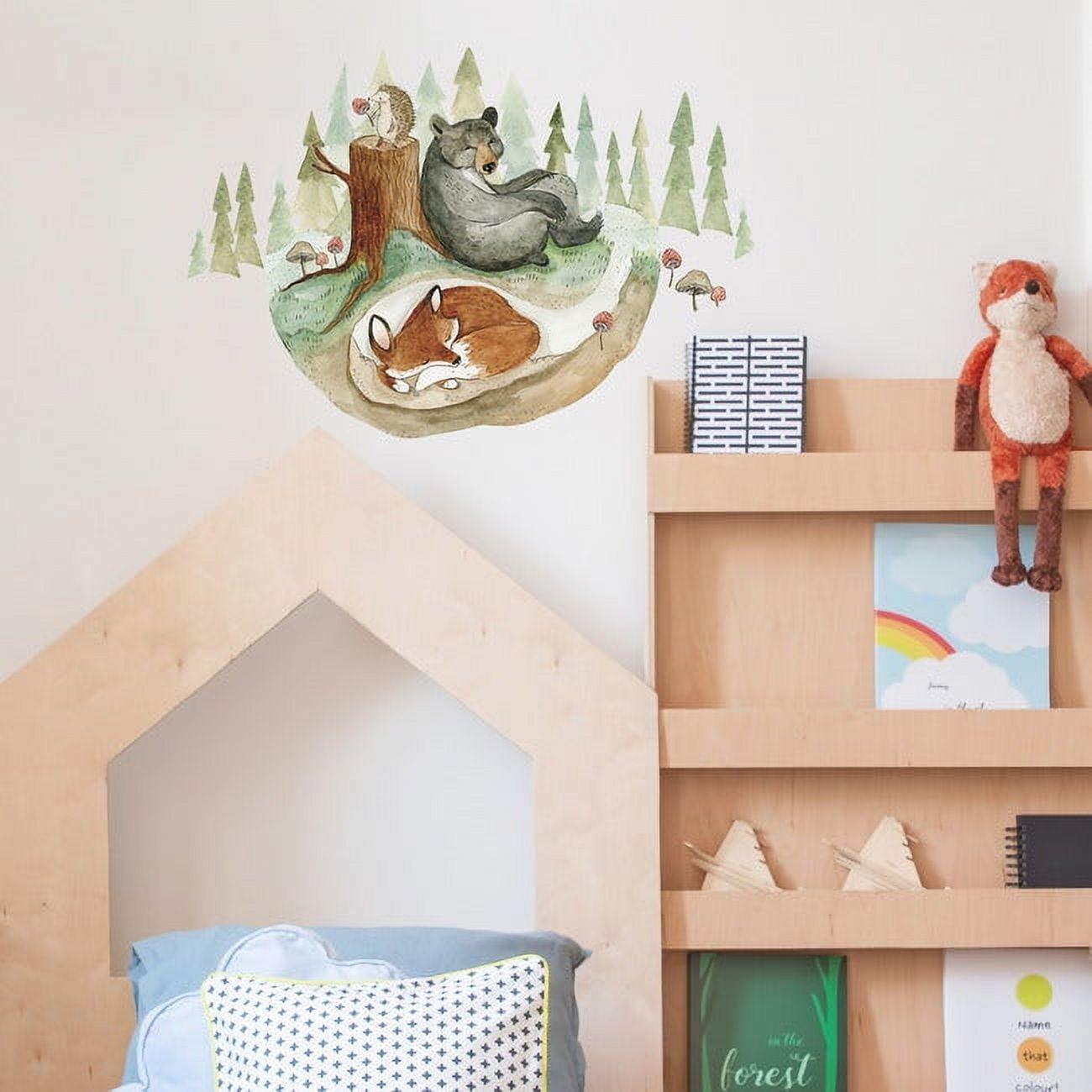 Woodland Friends Watercolor Peel and Stick Wall Decals