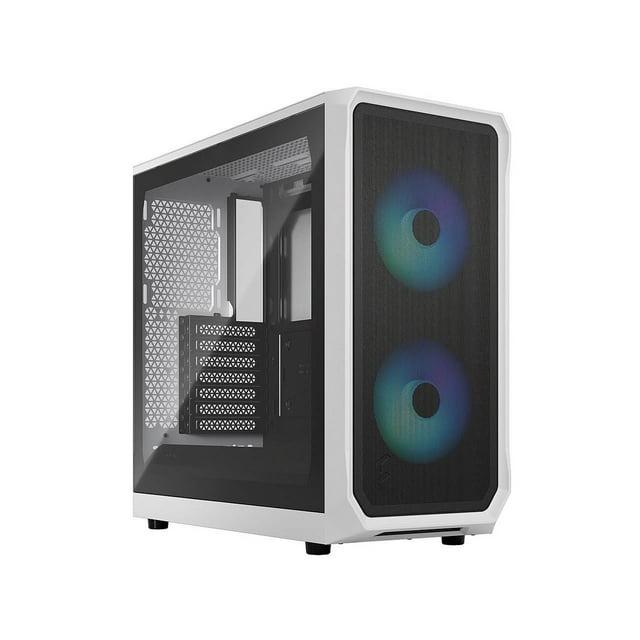 Fractal Design Focus 2 RGB White ATX mATX Mini ITX Clear Tinted Tempered Glass Mid Tower Computer Case
