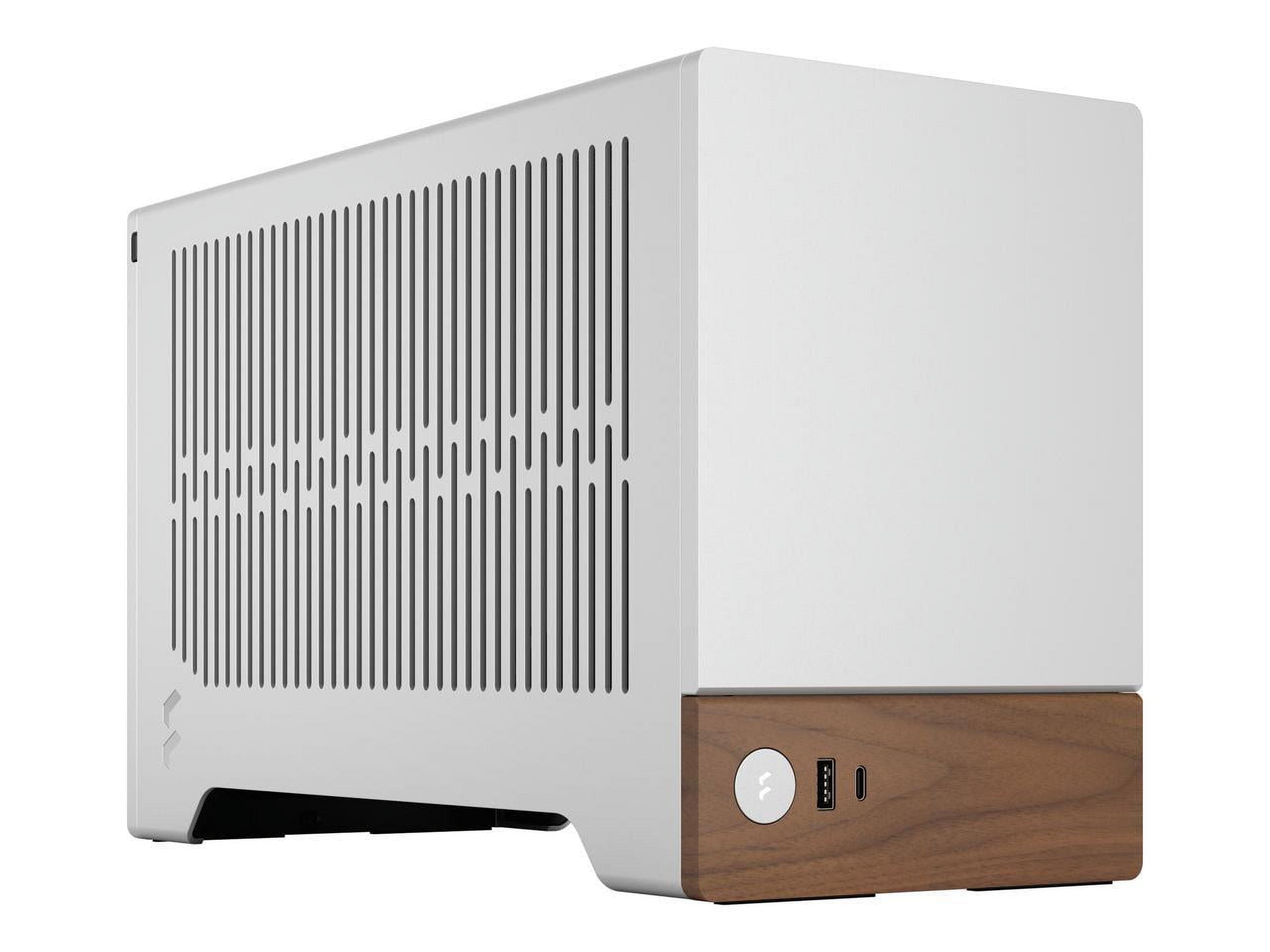 Silver and Walnut Mini-ITX Small Form Factor Gaming PC Case