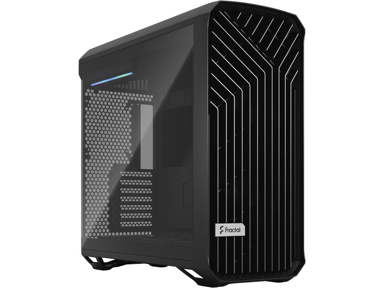 Torrent Black High-Airflow E-ATX Mid Tower Gaming Case with Tempered Glass