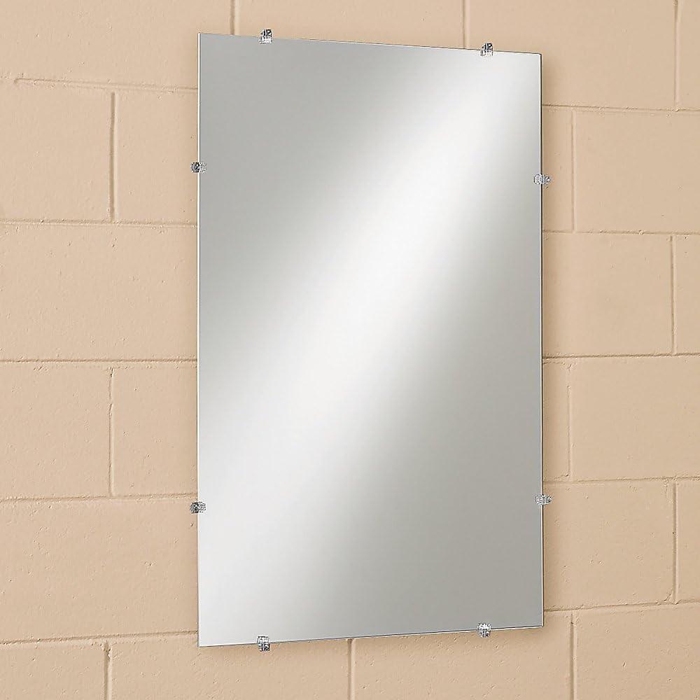 Polished Edge Frameless Rectangular Glass Mirror 22"x16"