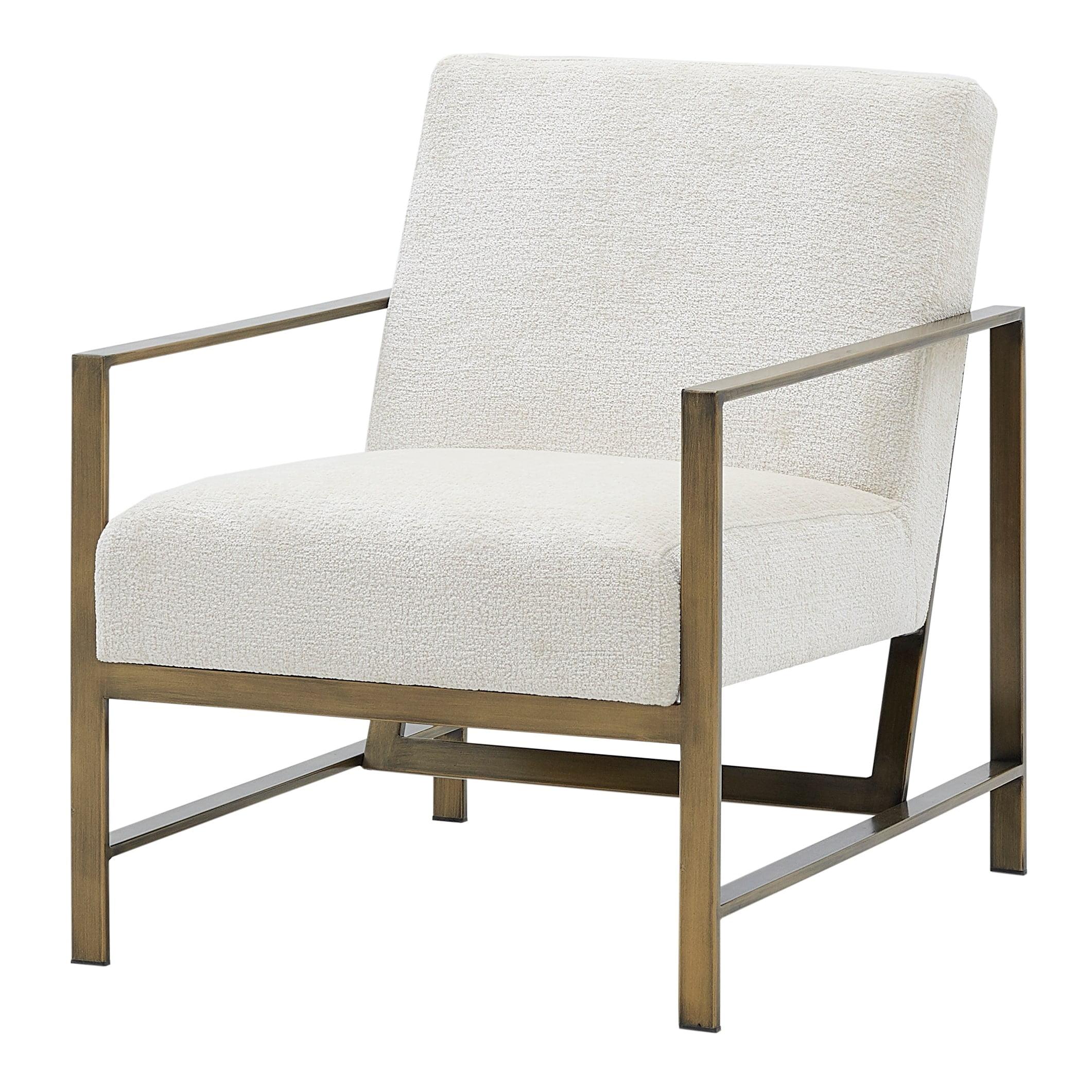 Opus Cream Metal Frame Accent Chair