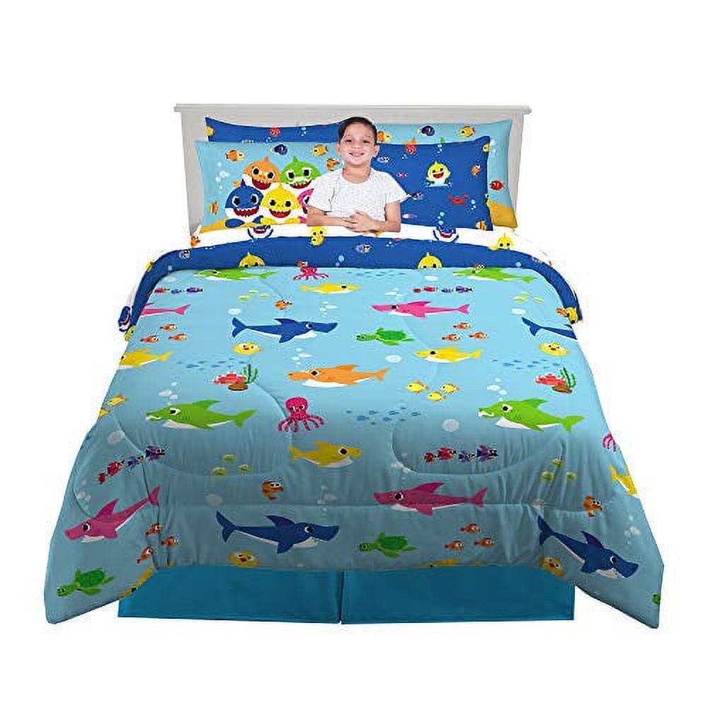 Baby Shark Blue Microfiber Full Comforter Set