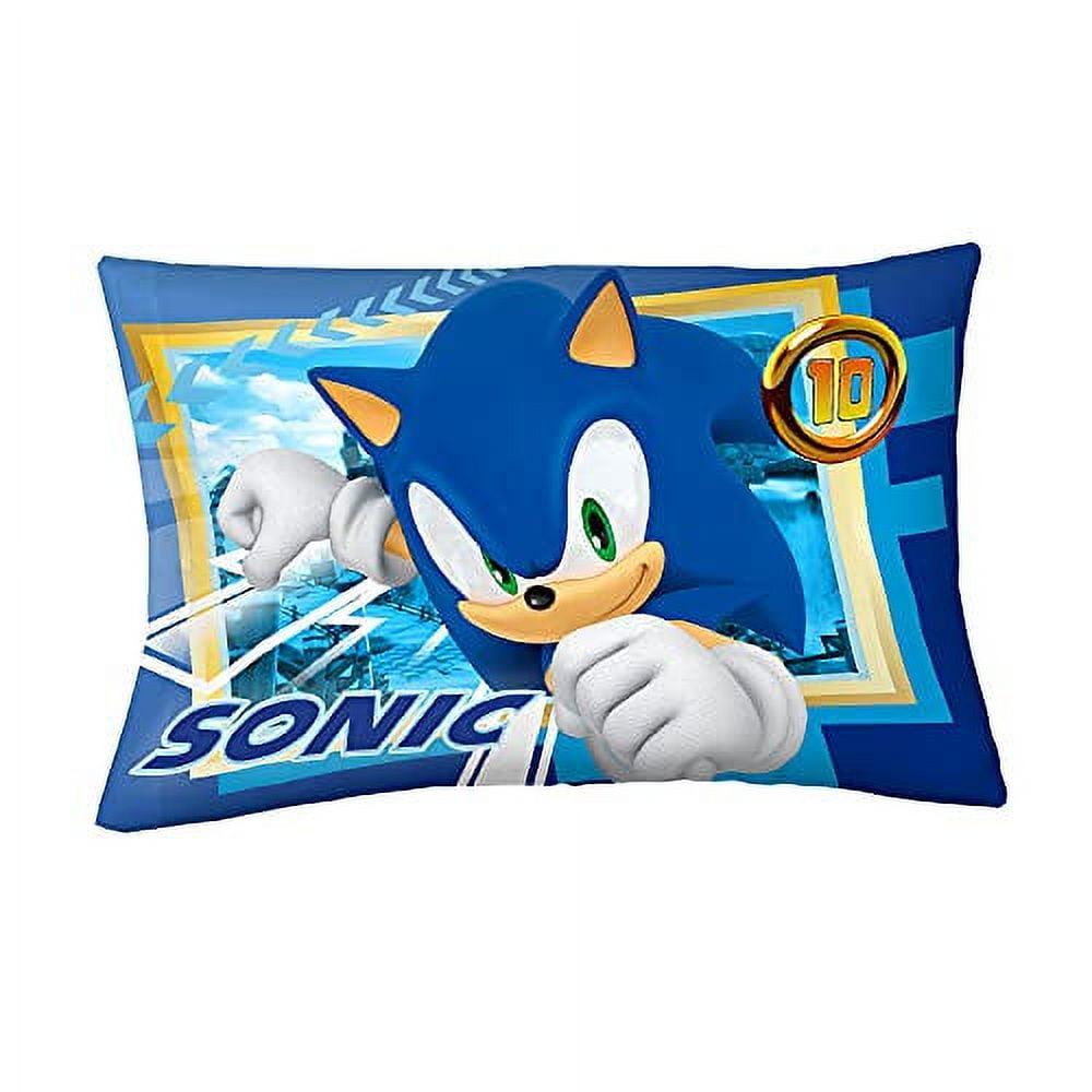 Sonic the Hedgehog Blue and Red Reversible Polyester Pillowcase