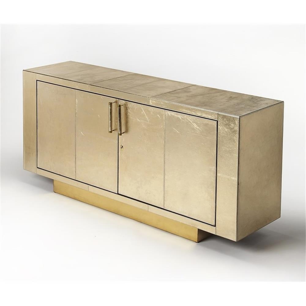 Francois Gold Leather Buffet