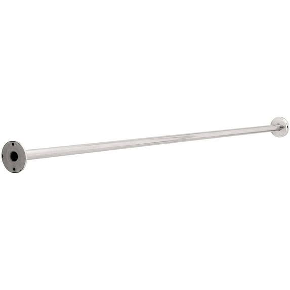 Franklin Brass 1" x 60" Shower Rod with Step Style Flanges, Available in Multiple Colors