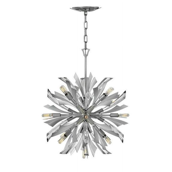 Fredrick Ramond Vida 22" Thirteen-Light Modern Orb Hanging Chandelier w/ Crystal Accents
