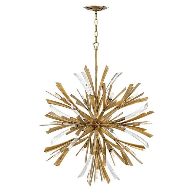 Fredrick Ramond Fr40905 Vida 13 Light 42" High Abstract Chandelier - Gold