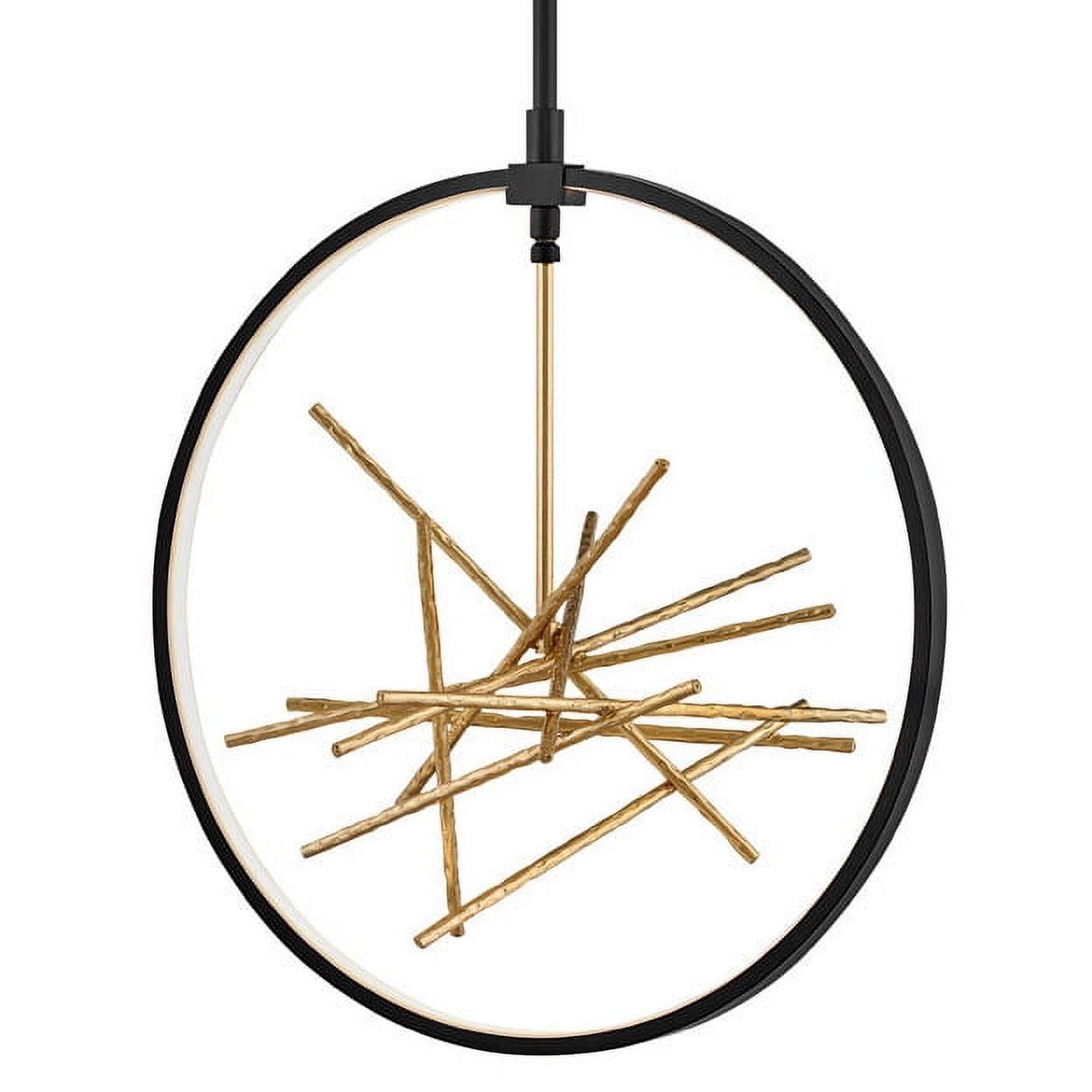 Styx Black and Brass LED Pendant Light