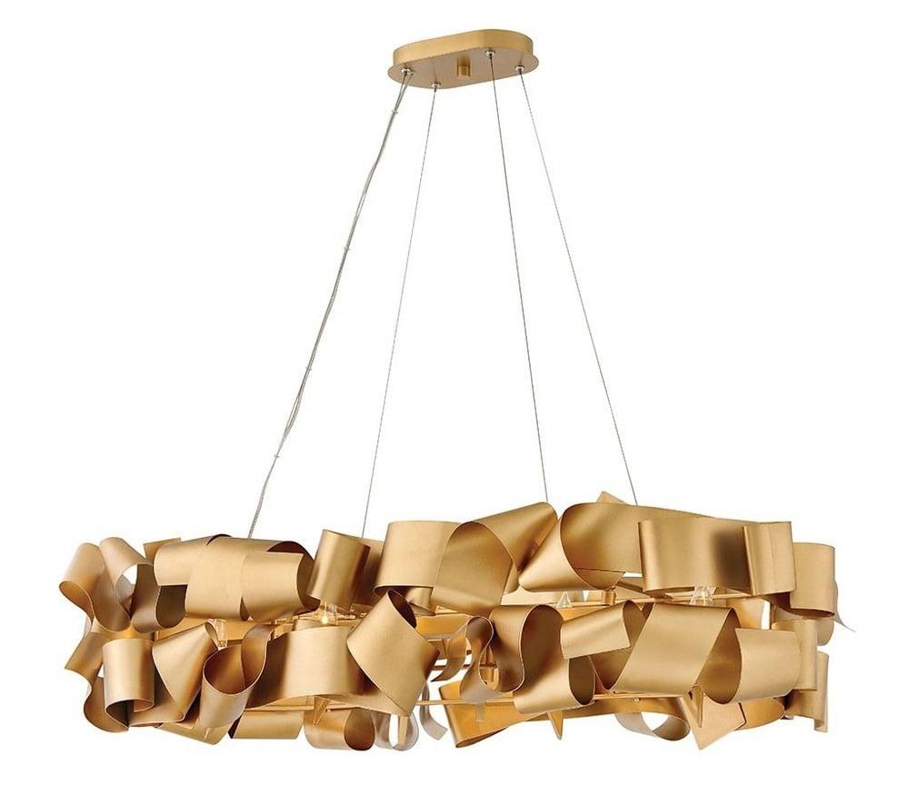 Delfina 6 - Light Fabric Dimmable Geometric Chandelier