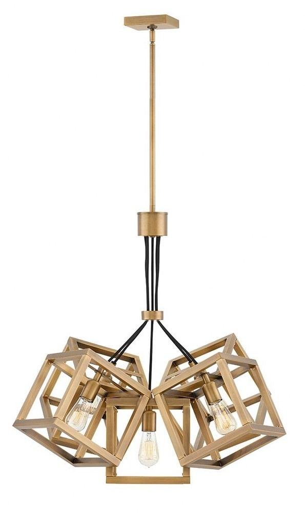 Fredrick Ramond Fr42444 Ensemble 5 Light 30-3/4" Wide Abstract Chandelier - Bronze