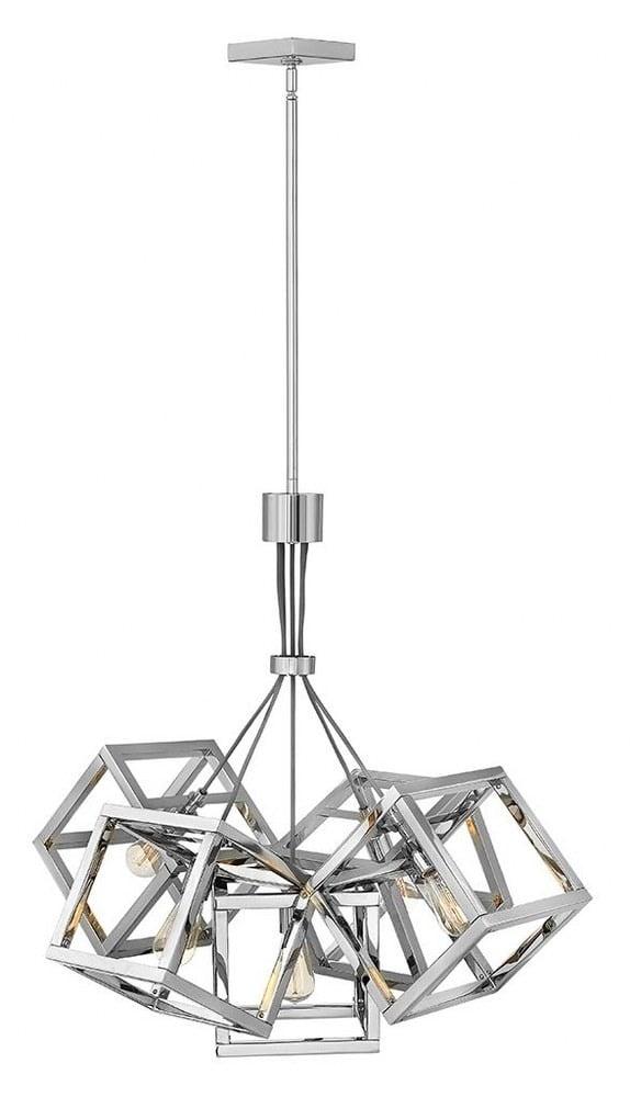 Ensemble 5-Light Polished Nickel Modern Cluster Pendant