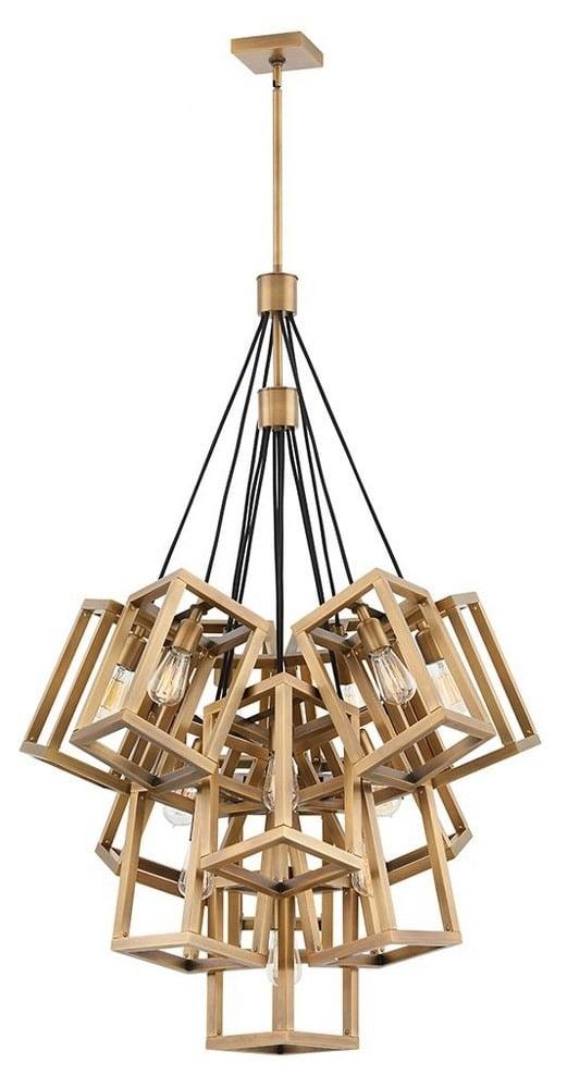 Ensemble 13-Light Large Foyer Chandelier in Brushed Bronze