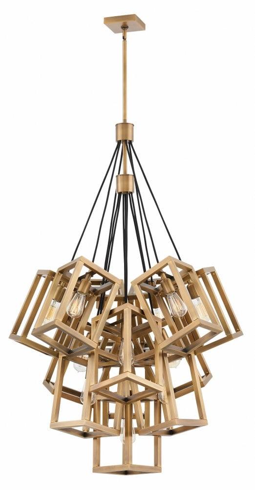 Fredrick Ramond Fr42449 Ensemble 13 Light 32-1/2" Wide Abstract Chandelier - Bronze