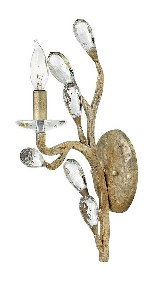 Eve Champagne Gold 1-Light Crystal Bud Wall Sconce