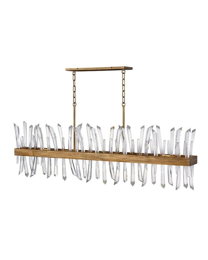 Fredrick Ramond Lighting - Revel-Six Light Linear Oval Chandelier in Modern