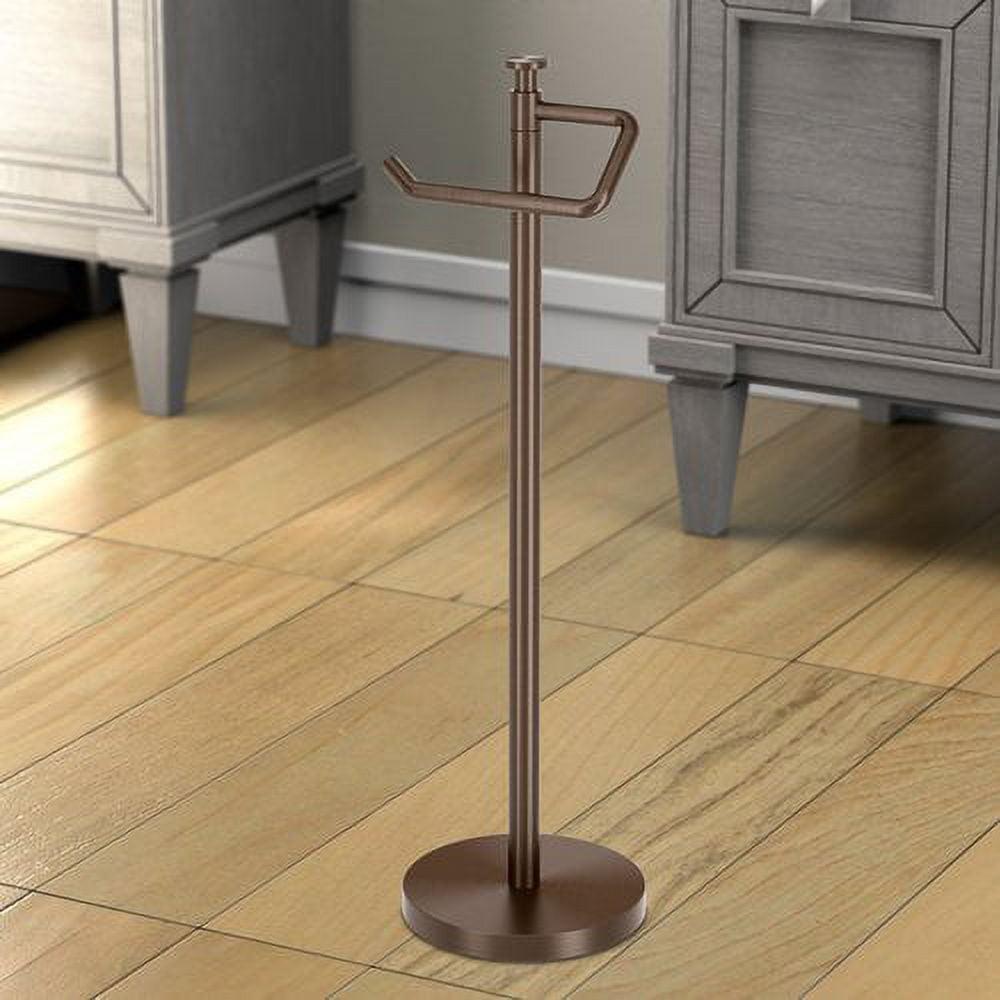 Free Standing Toilet Paper Holder with Weighted and Padded Base | 23.68"H Toilet Paper Roll Holder Stand for Bathroom