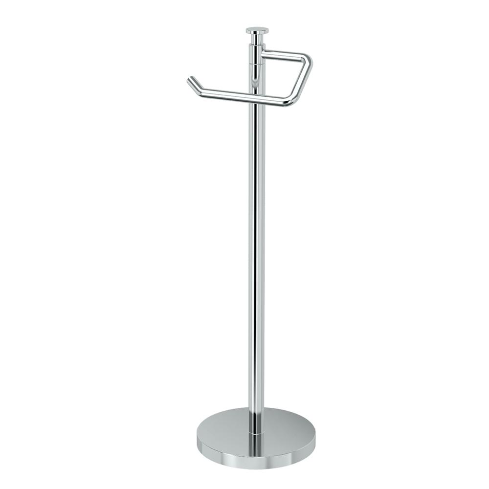 Chrome Freestanding Toilet Paper Holder with Weighted Base