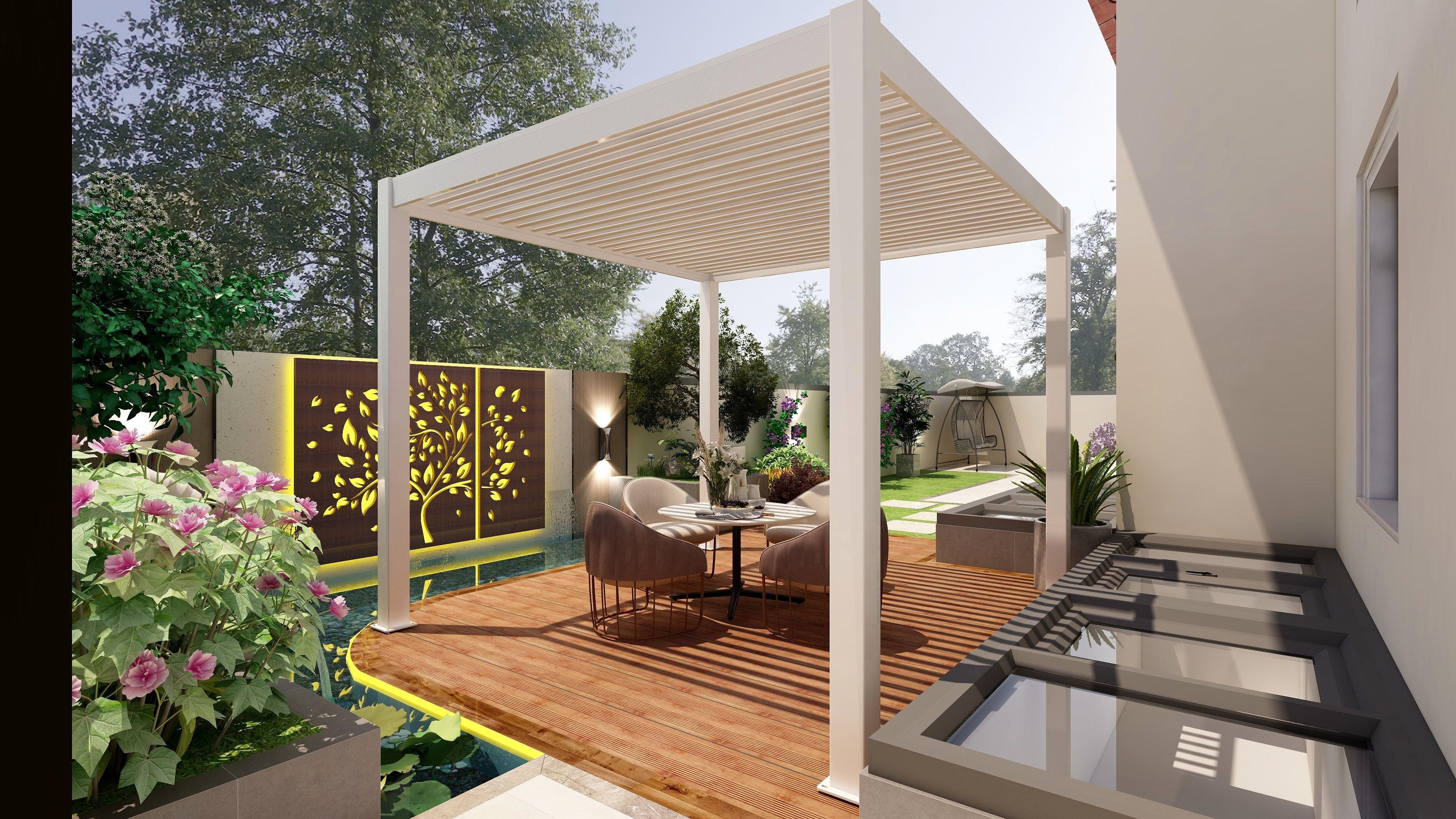 Motorized Aluminum Louver Pergola