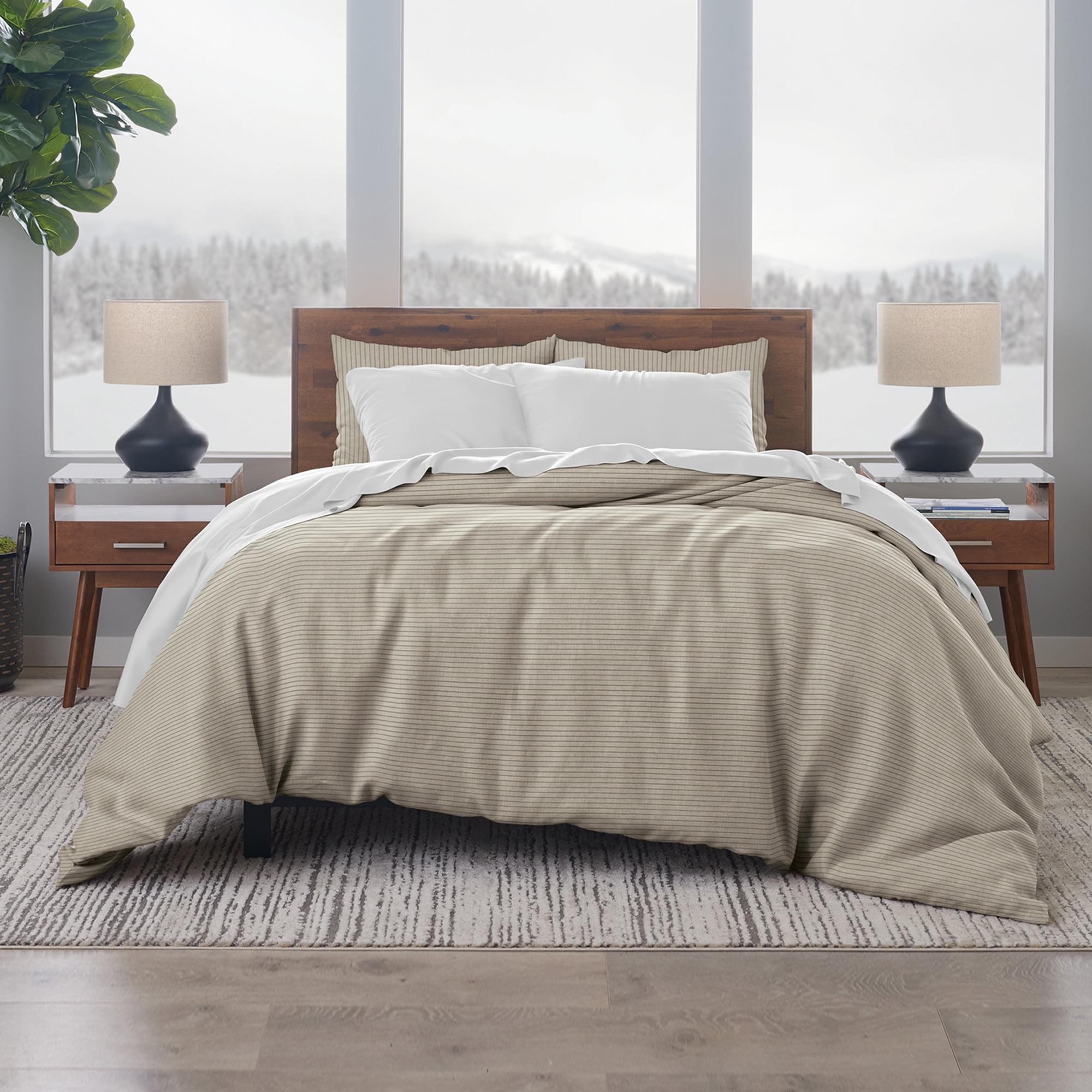Ella Jayne Home French Linen Cotton Striped Duvet Cover 3-Piece Set